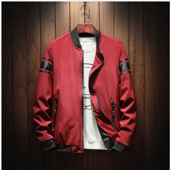 spring and autumn new men's outdoor sports thin jacket fashion casual collar men's baseball uniform trench coat, Black;red
spring and autumn new men's outdoor sports thin jacket fashion casual collar men's baseball uniform trench coat, Black;red