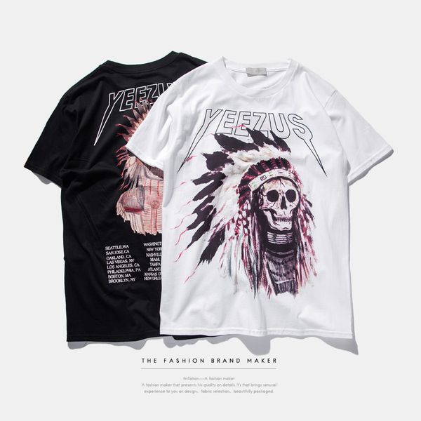 new man stylish cotton short sleeve indian chief skull t shirt men leisure street casual t-shirt summer tide brand, White;black
new man stylish cotton short sleeve indian chief skull t shirt men leisure street casual t-shirt summer tide brand, White;black