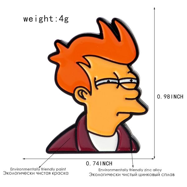 miss zoe comics cartoon futurama philip j. fry pins lapel pins denim jacket pin buckle shirt badge fashion icon gift for kids, Gray
miss zoe comics cartoon futurama philip j. fry pins lapel pins denim jacket pin buckle shirt badge fashion icon gift for kids, Gray