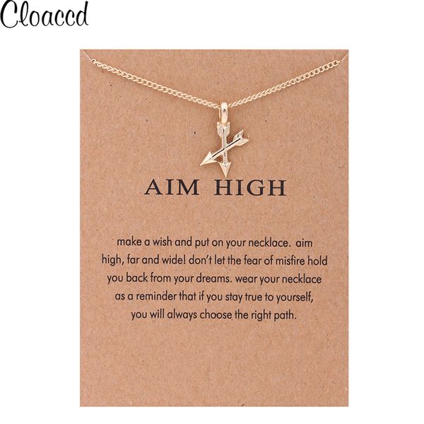 whole salecloaccd new fashion arrows pendant necklace for women gold color long chain necklace christmas birthday gifts with card, Silver 
whole salecloaccd new fashion arrows pendant necklace for women gold color long chain necklace christmas birthday gifts with card, Silver