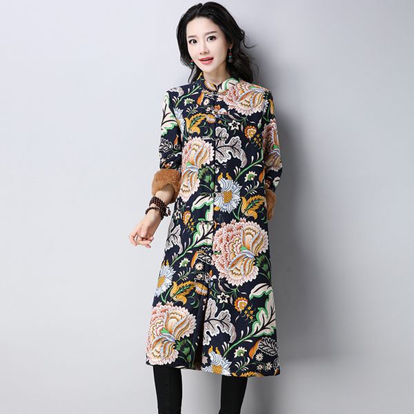 ethnic traditional long coats female autumn winter thick warm fleece cotton linen printed floral trench outwear button chaqueta, Tan;black
ethnic traditional long coats female autumn winter thick warm fleece cotton linen printed floral trench outwear button chaqueta, Tan;black