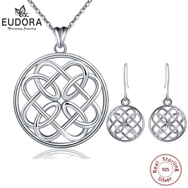 eudora 925 sterling silver set celtics knot pendant neckalce earrings round dangler earring women fashion jewelry sets cyd102e13
eudora 925 sterling silver set celtics knot pendant neckalce earrings round dangler earring women fashion jewelry sets cyd102e13
