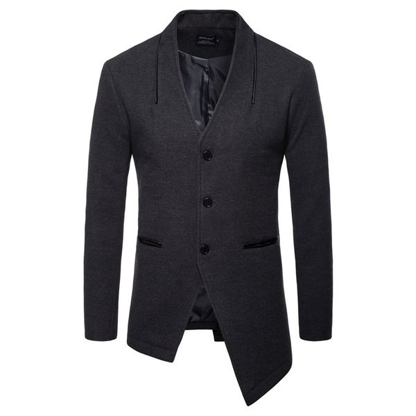 aowofs mens woolen blazer v-neck single breasted wool coat men slit hem suit jacket irregular blazer men overcoat leather pocket, Black
aowofs mens woolen blazer v-neck single breasted wool coat men slit hem suit jacket irregular blazer men overcoat leather pocket, Black