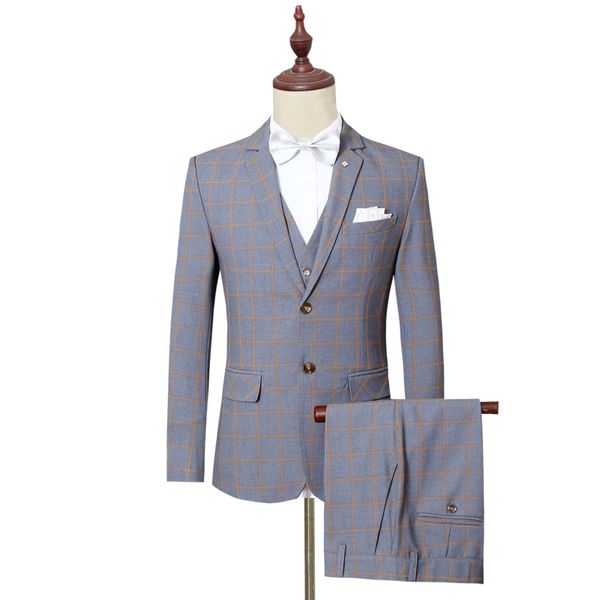 fall 2018 men plaid suit set (jackets + pants + vests) large size s-5xl gray & blue & red men's blazer suits, White;black
fall 2018 men plaid suit set (jackets + pants + vests) large size s-5xl gray & blue & red men's blazer suits, White;black