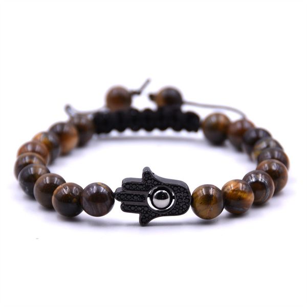 wholesale new nature 8mm lava energy stone beads palm bracelet hamsa hand charm yoga mala bracelets, Black
wholesale new nature 8mm lava energy stone beads palm bracelet hamsa hand charm yoga mala bracelets, Black