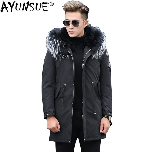 ayunsue autumn winter real raccoon fur liner jacket men clothes 2018 warm hooded coat plus size parka veste homme hiver zl831, Black
ayunsue autumn winter real raccoon fur liner jacket men clothes 2018 warm hooded coat plus size parka veste homme hiver zl831, Black