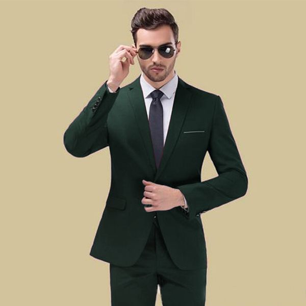 2018 men suits gray hunter green business suits wedding suits custom made blazer formal slim fit groom wear tuxedo man prom jacket+pant, Black;gray
2018 men suits gray hunter green business suits wedding suits custom made blazer formal slim fit groom wear tuxedo man prom jacket+pant, Black;gray