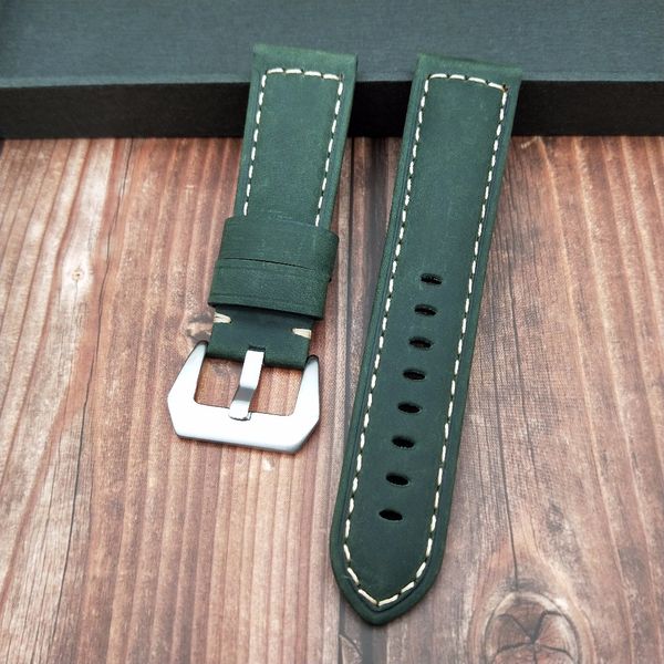 italy handmade matte leather watchband green 24mm watch wristband silver stainless steel buckle strap for man watch band, Black;brown
italy handmade matte leather watchband green 24mm watch wristband silver stainless steel buckle strap for man watch band, Black;brown