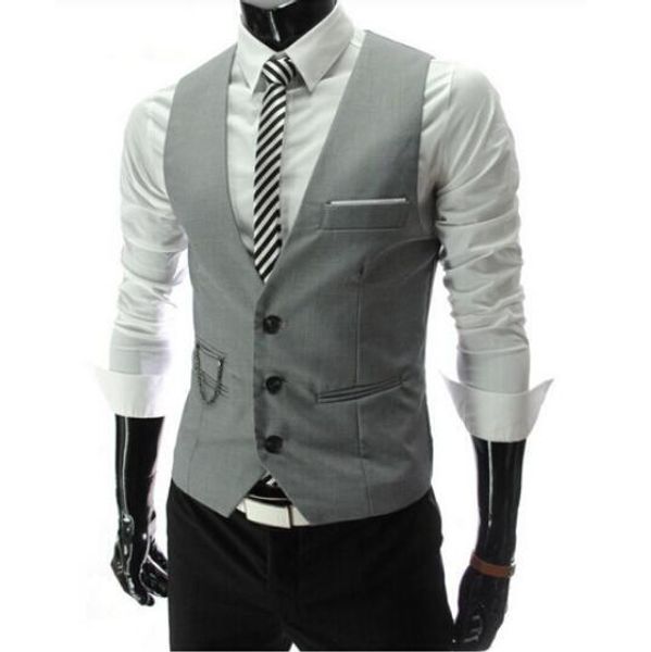 men's waistcoat solid fit vest with pockets formal business jacket slim suit vest gilet homme for business style xn, Black;white
men's waistcoat solid fit vest with pockets formal business jacket slim suit vest gilet homme for business style xn, Black;white