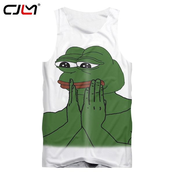men' tank cjlm casual fashion print frog 3d vest man singlets homme bodybuilding fitness sleeveless undershirts shirt, White;black
men' tank cjlm casual fashion print frog 3d vest man singlets homme bodybuilding fitness sleeveless undershirts shirt, White;black