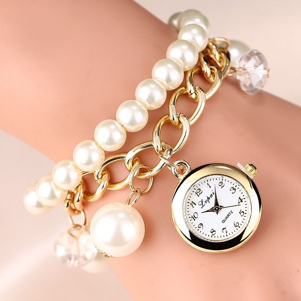 top pearl bracelet watch women gold stainless steel wrist watches woman fashion casual quartz watch ladies clock, Slivery;brown
top pearl bracelet watch women gold stainless steel wrist watches woman fashion casual quartz watch ladies clock, Slivery;brown