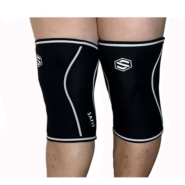 1 pair 5 mm neoprene elastic knee protector weight lifting elastic sleeve knee pad sleeve brace support protect, Black;gray
1 pair 5 mm neoprene elastic knee protector weight lifting elastic sleeve knee pad sleeve brace support protect, Black;gray