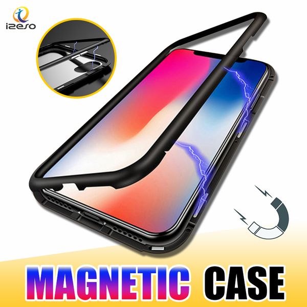 magnetic adsorption metal phone case for iphone 11 pro xs max xr full coverage aluminum alloy frame with tempered glass back cover izeso
magnetic adsorption metal phone case for iphone 11 pro xs max xr full coverage aluminum alloy frame with tempered glass back cover izeso