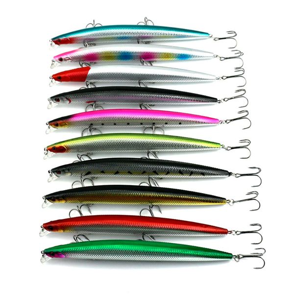 10pcs 18cm 26g minnow long fishing lure 3 hooks big fish wobbler pike fishing tackle artificial japan hard bait swim bait
10pcs 18cm 26g minnow long fishing lure 3 hooks big fish wobbler pike fishing tackle artificial japan hard bait swim bait