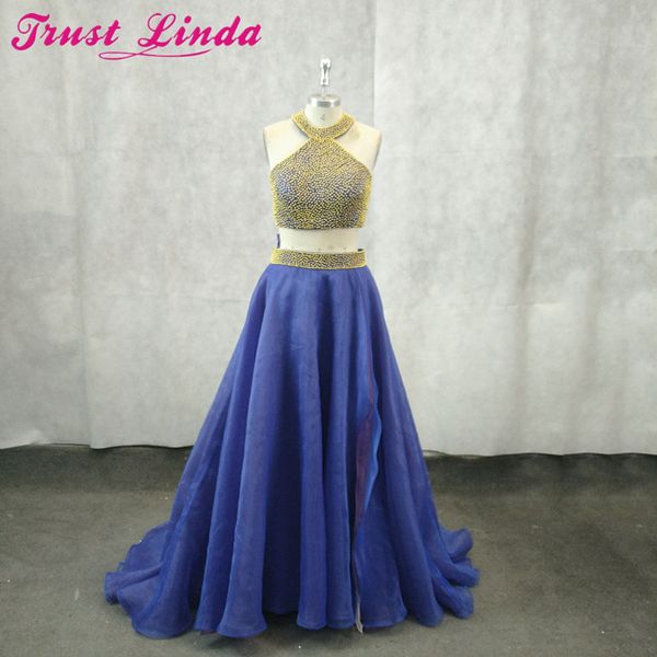 new arrival 2 pieces slit a-line evening dresses red carpet celebrity dresses halter gold pearls wrap organza prom party dresses, Black;red
new arrival 2 pieces slit a-line evening dresses red carpet celebrity dresses halter gold pearls wrap organza prom party dresses, Black;red