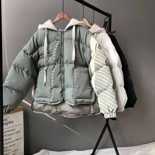 2018 winter new arrival cotton padded outwear korean version parkas thickened jacket hooded short design coat for women, Black
2018 winter new arrival cotton padded outwear korean version parkas thickened jacket hooded short design coat for women, Black