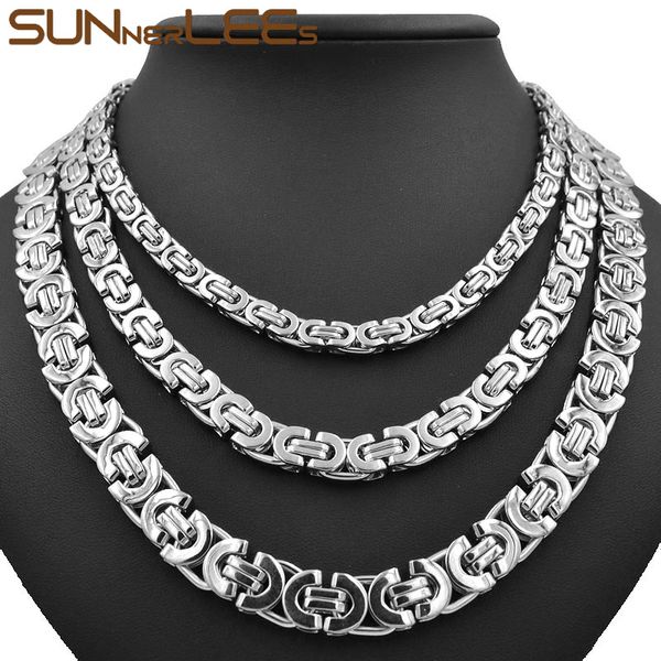 Fashion Jewelry Stainless Steel Necklace 6mm 8mm 11mm Box Byzantine Link Chain Silver Color For Mens Womens SC07 N
Fashion Jewelry Stainless Steel Necklace 6mm 8mm 11mm Box Byzantine Link Chain Silver Color For Mens Womens SC07 N