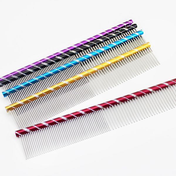 pet dog comb multi-colored stripe grooming comb for shaggy cat dogs barber grooming tool salon 5 color
pet dog comb multi-colored stripe grooming comb for shaggy cat dogs barber grooming tool salon 5 color