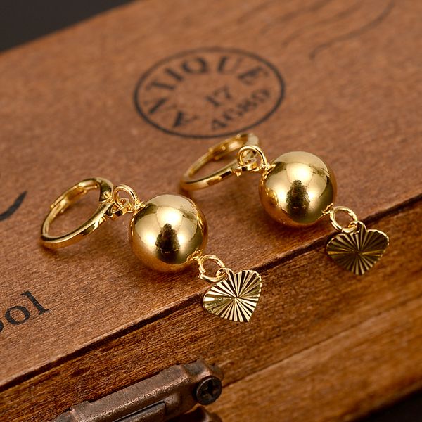 beads smooth heart hang earrings for women/girls 14k fine gold yellow gf ball earing jewelry gifts african,indonesia, Silver
beads smooth heart hang earrings for women/girls 14k fine gold yellow gf ball earing jewelry gifts african,indonesia, Silver