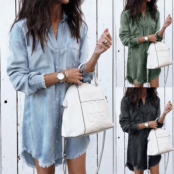women shirts casual v neck blouse tassel denim ladies tunic long sleeve shirt summer long fashion, White
women shirts casual v neck blouse tassel denim ladies tunic long sleeve shirt summer long fashion, White