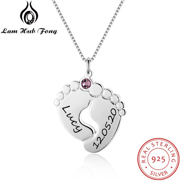 925 sterling silver personalized necklaces classic footprint shape pendants diy names letters birthstone for women mom gift 2018
925 sterling silver personalized necklaces classic footprint shape pendants diy names letters birthstone for women mom gift 2018
