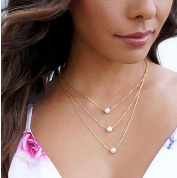 fake pearls triple layer necklaces gold plated alloy fake pearl charm choker necklaces fashion jewelry gift idea necklaces, Golden;silver
fake pearls triple layer necklaces gold plated alloy fake pearl charm choker necklaces fashion jewelry gift idea necklaces, Golden;silver