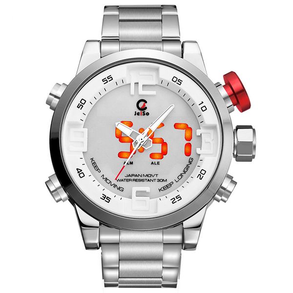 018 men watch dual display watches water resistant relogio masculino sport wristwatch orologio uomo erkek kol saati clock, Slivery;brown
018 men watch dual display watches water resistant relogio masculino sport wristwatch orologio uomo erkek kol saati clock, Slivery;brown