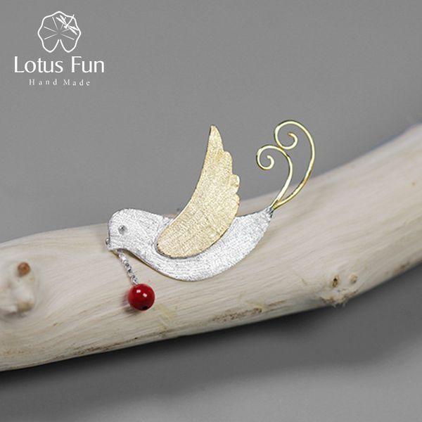 lotus fun real 925 sterling silver handmade fine jewelry creative flying birds with fruits brooches for women cute gift, Slivery;golden
lotus fun real 925 sterling silver handmade fine jewelry creative flying birds with fruits brooches for women cute gift, Slivery;golden