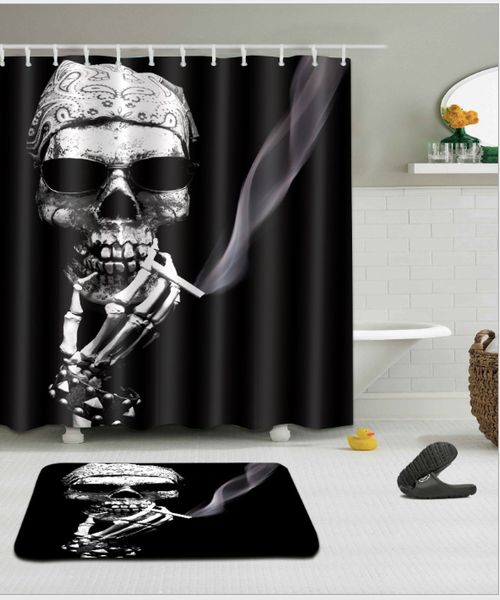 smoke skull pattern 3d print custom waterproof bathroom modern shower curtain polyester fabric bathroom curtain door mat sets
smoke skull pattern 3d print custom waterproof bathroom modern shower curtain polyester fabric bathroom curtain door mat sets