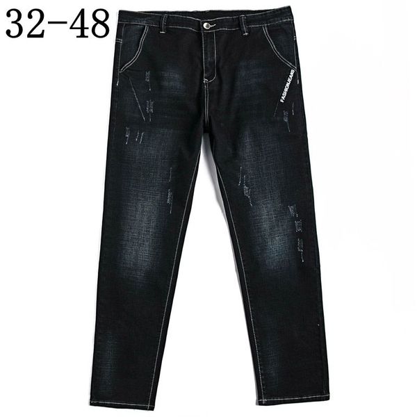 big size 32-48 straight jeans men cotton stretch denim overalls men business style mens jeans, Blue
big size 32-48 straight jeans men cotton stretch denim overalls men business style mens jeans, Blue