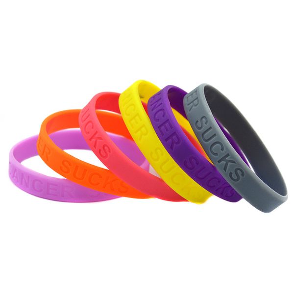 pbr162(10), "cancer sucks" print pink/purple/yellow/orange/gray ribbon cancer awareness wristband silicone racelets, Golden;silver
pbr162(10), "cancer sucks" print pink/purple/yellow/orange/gray ribbon cancer awareness wristband silicone racelets, Golden;silver