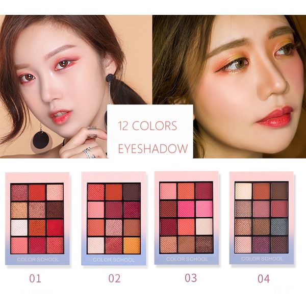 

hold live color focus charm show red eye shadow palette nude shadows cosmetics korean makeup 12 colors pigment glitter eyeshadow