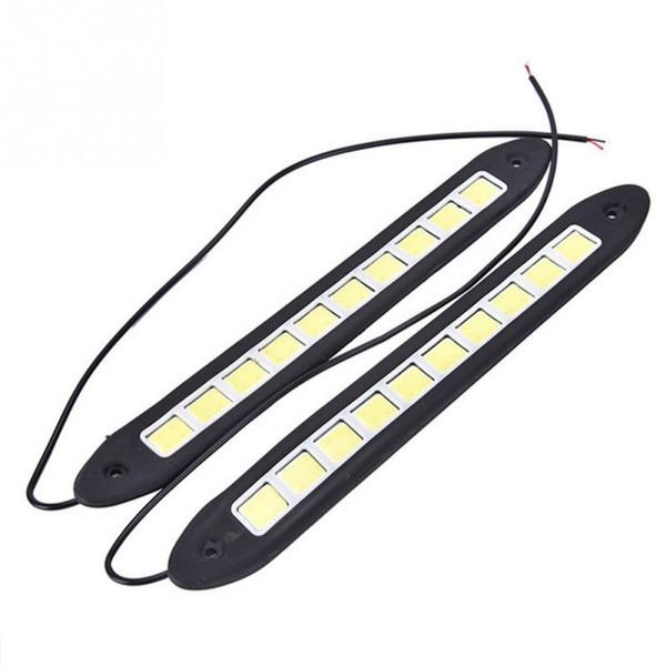 2pcs 18w waterproof car led 12v daytime running light drl fog cob strip lamp