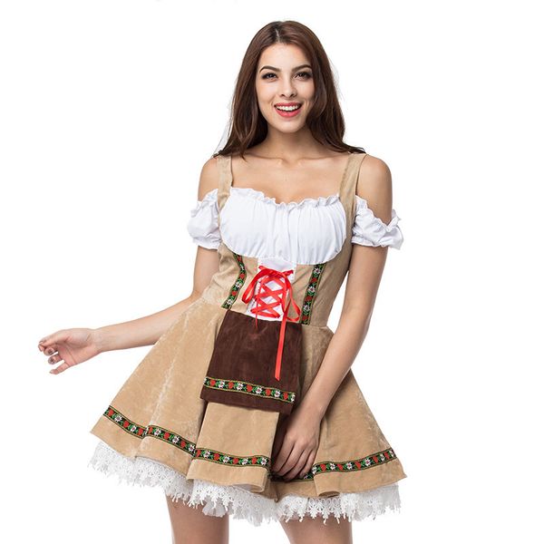 aldult woman oktoberfest sexy beer girl costume german bavarian beer wench fancy dress, Black;red
aldult woman oktoberfest sexy beer girl costume german bavarian beer wench fancy dress, Black;red