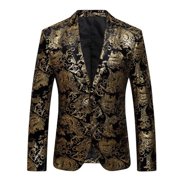 Image of 2018 New Male Floral Jacket Suit Mens Blazers Fashion Single Button Suits Slim Fit Party Blazers Plus Size M-4XL