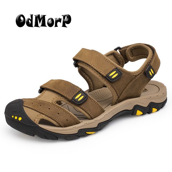 odmorp men sandals summer fashion leather beach sandals big size 48 casual shoes for men slippers leisure sandalias, Black
odmorp men sandals summer fashion leather beach sandals big size 48 casual shoes for men slippers leisure sandalias, Black