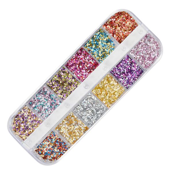 12 grids/set arcylic nail glitter diy manicure dust powder rhinestone colorful nail tips decorations 3d accessories, Silver;gold
12 grids/set arcylic nail glitter diy manicure dust powder rhinestone colorful nail tips decorations 3d accessories, Silver;gold