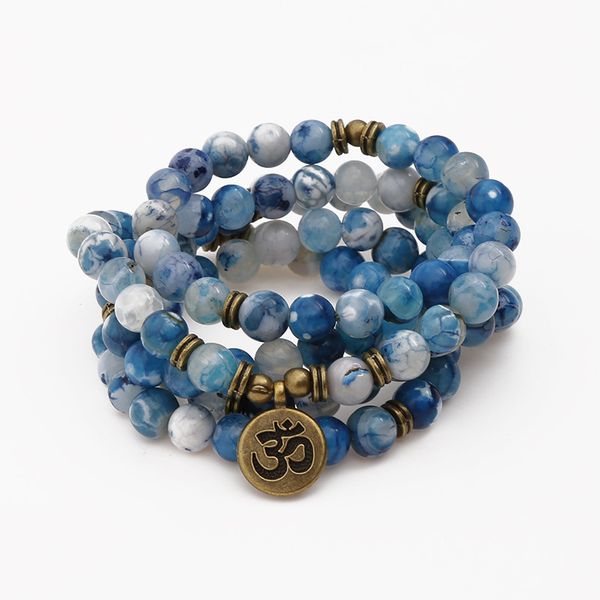 natural deep sea blue line onyx bracelet 108 mala ohm pedant bracelet or necklace fashion mala or female energy yoga, Black
natural deep sea blue line onyx bracelet 108 mala ohm pedant bracelet or necklace fashion mala or female energy yoga, Black