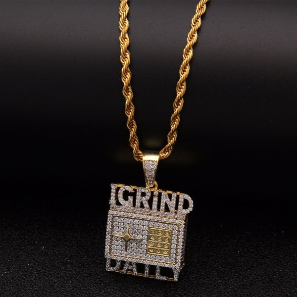 Men Hip hop iced out IGRIND DAILY Safe Box pendant necklaces Pave Setting AAA Zircon Mens fashion necklace Hiphop jewelry gifts
Men Hip hop iced out IGRIND DAILY Safe Box pendant necklaces Pave Setting AAA Zircon Mens fashion necklace Hiphop jewelry gifts