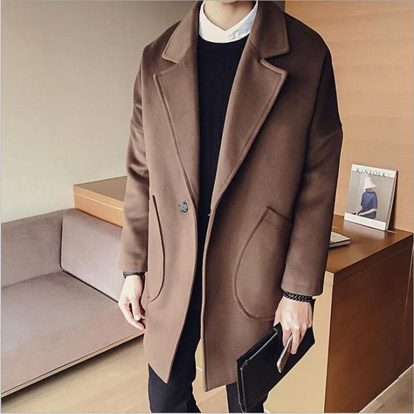zollrfea autumn/winter new mens solid casual business woolen coats mens high-end brand loose long woolen coat male jacket ca0246, Black
zollrfea autumn/winter new mens solid casual business woolen coats mens high-end brand loose long woolen coat male jacket ca0246, Black