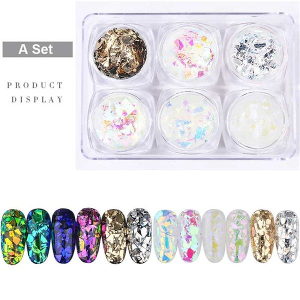 6pcs ab color mixed shape paillette sparkling nail sequins 3d ultra-thin sticker tips colorful glitter nail art decorations, Silver;gold
6pcs ab color mixed shape paillette sparkling nail sequins 3d ultra-thin sticker tips colorful glitter nail art decorations, Silver;gold