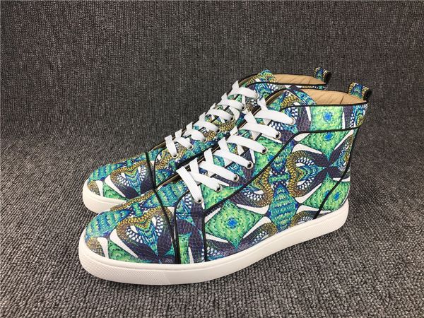 New arrival men high green painting erpentine red bottom ca ual hoe women fa hion gentleman de igner lace up neaker ize 35 46
New arrival men high green painting erpentine red bottom ca ual hoe women fa hion gentleman de igner lace up neaker ize 35 46