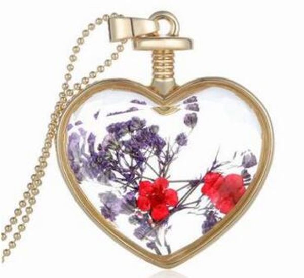 dried flower necklace silver gold secret garden crystal heart perfume bottle pendant chains fashion jewelry for women
dried flower necklace silver gold secret garden crystal heart perfume bottle pendant chains fashion jewelry for women