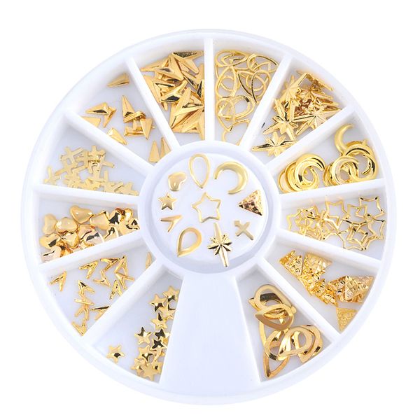 pandahall 1 box gold metal hollow nail art studs decorations starfish shell anchor triangle pattern riverts manicure nail wheel, Silver;gold
pandahall 1 box gold metal hollow nail art studs decorations starfish shell anchor triangle pattern riverts manicure nail wheel, Silver;gold