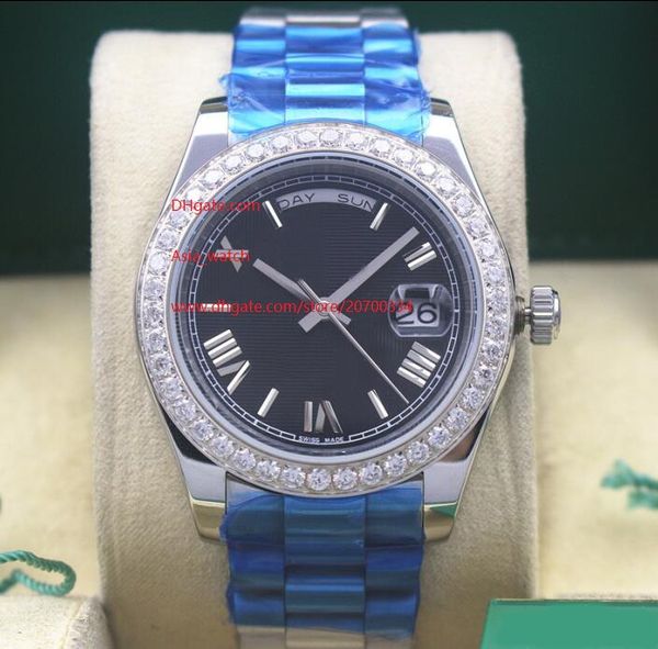 factory supplier luxury watch sapphire glass 41mm day-date diamond bezel automatic mechanical stainless steel mens watches, Slivery;brown
factory supplier luxury watch sapphire glass 41mm day-date diamond bezel automatic mechanical stainless steel mens watches, Slivery;brown