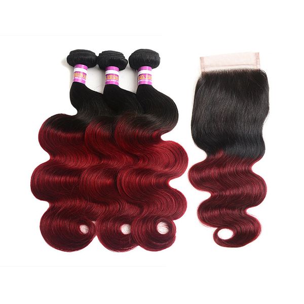 brazilian body wave ombre hair 3 bundles with lace closure two tone 1b/99j# colored burgundy, Black;brown
brazilian body wave ombre hair 3 bundles with lace closure two tone 1b/99j# colored burgundy, Black;brown