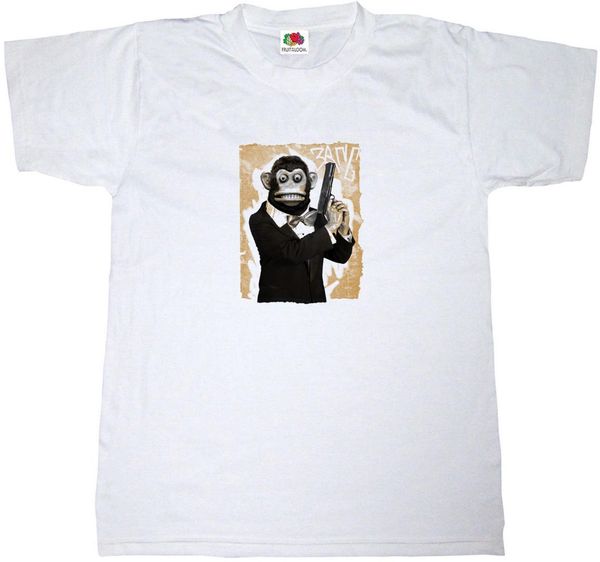 cymbals monkey secret agent t-shirt 100%cotton bang gun funny gangster tee shirt, White;black
cymbals monkey secret agent t-shirt 100%cotton bang gun funny gangster tee shirt, White;black