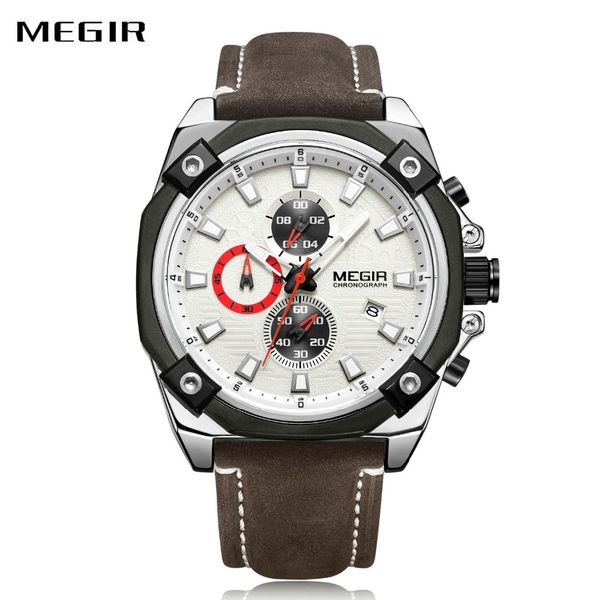 megir men sport watches leather band army mens quartz wrist watch chronograph calendar clock 2018 fashion reloj hombre, Slivery;brown
megir men sport watches leather band army mens quartz wrist watch chronograph calendar clock 2018 fashion reloj hombre, Slivery;brown