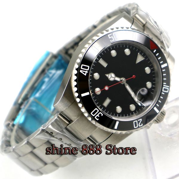 bliger 40mm black sterile dial ceramic bezel sapphire crystal miyota automatic movement men's watch luminous marks wristwatch, Slivery;brown
bliger 40mm black sterile dial ceramic bezel sapphire crystal miyota automatic movement men's watch luminous marks wristwatch, Slivery;brown