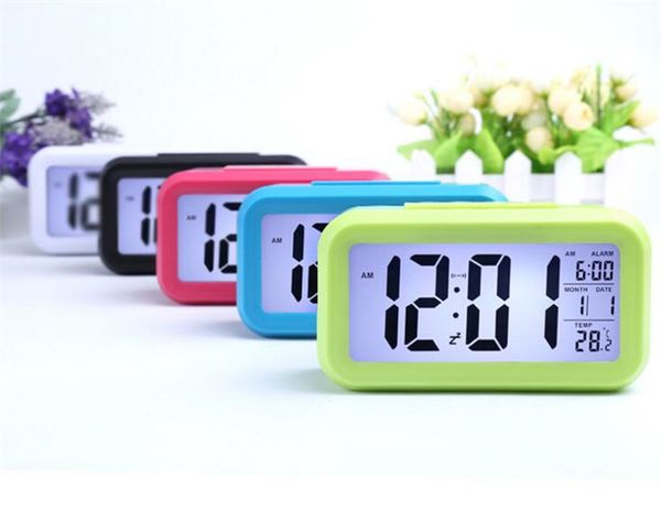 100pcs smart sensor nightlight digital alarm clock with temperature thermometer calendar silent desk table clock g349
100pcs smart sensor nightlight digital alarm clock with temperature thermometer calendar silent desk table clock g349